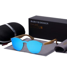 Load image into Gallery viewer, Luxury Sping Hinge Round Sunglasses Bamboo Wood Sunglasses For Men and Women Eyewear With UV400 Protection