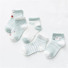 Load image into Gallery viewer, 5 Pairs Infant Mesh Thin Cotton Socks For Newborn Baby Girls And Boy Clothes Accessories