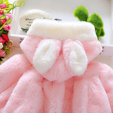 Load image into Gallery viewer, Winter Baby Girls Fur Warm with Cute Rabbit Ears Cloak Coat In Elegant Modern Style For Baby Girls