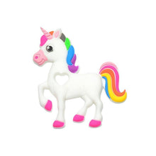 Load image into Gallery viewer, Baby Teethers Cartoon Animal Baby Teething Toy Penguin Silicone Teether Unicorn Pendant Raccoon Accessories