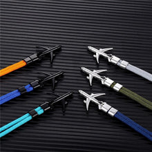Load image into Gallery viewer, Luxury Plane Bracelets For Men and Women Charm Survival Rope Chain Paracord Bracelet Metal Airplane Hooks Summer Style
