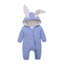 Load image into Gallery viewer, Winter Baby Rompers Newborn Boys Girls Clothes Rabbit Ear Hooded Jumpsuit infant In Luxury Rabbit Design