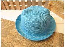 Load image into Gallery viewer, Elegant Summer Baby Hat Cap Children Breathable Straw Hat Kids For Boys and Girls Hats With cat ears