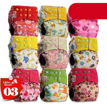 Load image into Gallery viewer, Modern 9/6PCS Set Bamboo Charcoal Washable Real Cloth Pocket NappiesFor Baby Boys and Girls Diaper Set In Modern Design