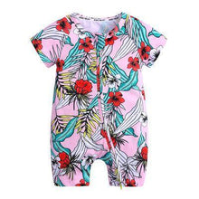 Load image into Gallery viewer, Summer Newborn Fashion Boy and Girls Printed Flower Short-sleeved Romper / jumpsuit For Kids