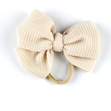 Load image into Gallery viewer, Modern New Headband with Messy Bow Baby Girls Hairbows Infant Solid Large Bow Turban Headwrap Newborn Bow For Girls