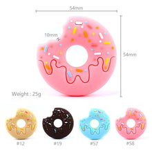 Load image into Gallery viewer, Gingerbread Man Raccoon Donut Silicone Teether Latex Free Teething Toy Baby Gift Food Grade Silicone
