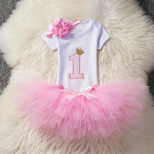 Load image into Gallery viewer, Modern Birthday Outfit Ensemble One Year Little Girl Dress Clothing Baby Child Summer Clothes With Unicorn Dress Design For Girls