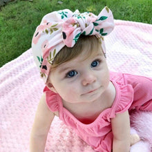 Load image into Gallery viewer, Cute Print baby Turban Caps For Infant Newborn Kids Stylish Cotton Flower Printed Cap for Toddlers In Elegant Modern Design