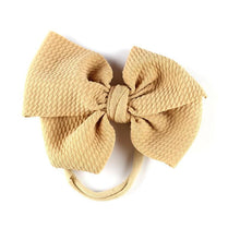 Load image into Gallery viewer, Modern New Headband with Messy Bow Baby Girls Hairbows Infant Solid Large Bow Turban Headwrap Newborn Bow For Girls