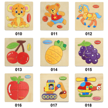 Load image into Gallery viewer, Wooden 3D Stevvex Modern Interesting Baby Learning Puzzles for Children Cartoon Animal Fruit Puzzles Intelligence Kids Children Educational Toy