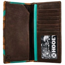 Load image into Gallery viewer, HOOey "Montezuma" Patchwork (Brown/Turquoise) - Men's Rodeo Wallet