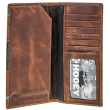 Load image into Gallery viewer, HOOey "2.0" Hands-Up Logo (Brown/Black/Turquoise) - Men's Rodeo Wallet