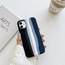 Load image into Gallery viewer, Luxury Rainbow Silicone Case For iPhone 11 X Xr Xs Max Case 12 11 Pro Max 6 6s 7 8 Plus Modern Colorful Shockproof Back Cover Rainbow Color Soft Silicon Back Cover Case