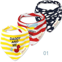 Load image into Gallery viewer, Moder 3PCS Baby Bibs Bandanna Lot Cotton Multi-style Triangle Cartoon For Infant Boys And Girls