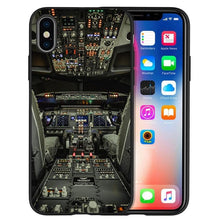 Load image into Gallery viewer, Aircraft Airplane Cockpit Black Silicone Phone Case For Iphone 12 Xr Xs Max 5 5s Se 2020 6 6s Plus 7 8 X 11pro Max 11 Cover Back Case Mobile Cover