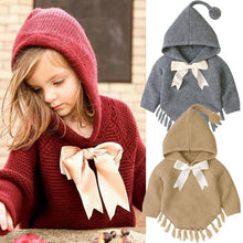Load image into Gallery viewer, Toddler Baby Girl Coat Cloak Long Sleeve Pullover Bowknot Jacket Outwear Outfits Luxury Coat For Girls
