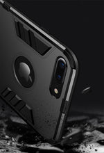 Load image into Gallery viewer, Luxury Black Cool Armor Case For iPhone 8 7 6 6S Plus 5 5s Shockproof Case For iPhone X XS MAX XR Stand Cover Case Heavy Duty Shockproof Armor Dual Layer Protection Back Case Cover