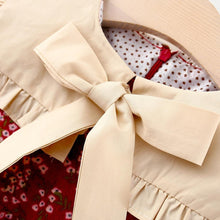 Load image into Gallery viewer, Modern Retro Girl Dress For Winter Newborn Infant Dress Fashion Cute Cotton Floral Bow baby Party Dress