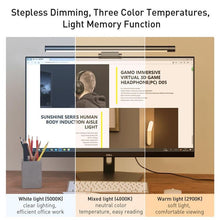 Load image into Gallery viewer, STEVVEX Screenbar LED Desk Lamp PC Computer Laptop Screen Bar Hanging Light Table Lamp Office Study Reading Light For LCD Monitor (Black)
