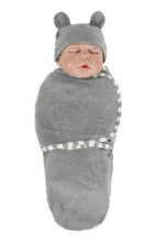 Load image into Gallery viewer, Newborn Wrapping Swaddle Baby Envelop Wrap Blanket Baby Hat Sleeping Bag Set Sleep Bag