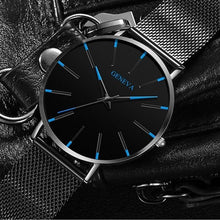 Load image into Gallery viewer, Minimalist Men's Fashion Ultra Thin Watch Simple Men Business Stainless Steel Mesh Belt Quartz Watch Relogio Masculino