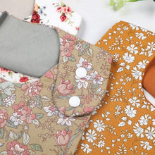 Load image into Gallery viewer, Floral Vintage Newborn Double Side Bibs Boys Girls Waterproof Linen Cotton Saliva Towel