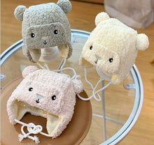 Load image into Gallery viewer, Modern Elegant Baby Boy Girl Warm Earmuffs Hat Wool Winter Ski Cap Winter Plush Cartoon Hat For Boys and Girls Kids