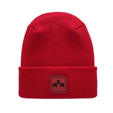 Load image into Gallery viewer, Love-Inspired H-Stitch Beanie – Scarlet Red Elelove Elephants