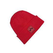 Load image into Gallery viewer, Love-Inspired H-Stitch Beanie – Scarlet Red Elelove Elephants