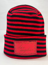 Load image into Gallery viewer, Haakwear Los Angeles Beanie - Made in USA Hats (Limited Edition) - Black / Red RoRo