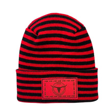 Load image into Gallery viewer, Haakwear Texas H Stitch Cuffed Beanie "We Don't Call 911"- Made in USA Hats (Limited Edition) - Black / Red RoRo