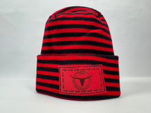 Load image into Gallery viewer, Haakwear Texas H Stitch Cuffed Beanie "We Don't Call 911"- Made in USA Hats (Limited Edition) - Black / Red RoRo