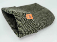 Load image into Gallery viewer, Haakwear H Stitch Fusion Cuffed Beanie / Hat (Patented Design) Black / Green, Made in USA