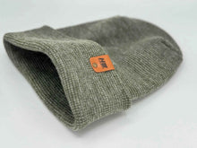 Load image into Gallery viewer, Haakwear H Stitch Fusion Cuffed Beanie / Hat (Patened Design) Gray / Green, Made in USA