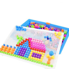 Load image into Gallery viewer, 296PCS Mushroom Nail Toys Children's Educational Toys Children's Intelligent 3D Puzzle Game Board Gifts For Kids Boys and Girls