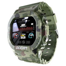 Load image into Gallery viewer, Military Ocean Army Smart Watch For Menand Woman For Fitness and Sport With Tracker Blood Pressure Message Push Heart Rate Monitor and Clock Smartwatc For Android