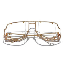 Load image into Gallery viewer, Luxury Modern NEW Fashion Square Oversized and Big Frame Woman and Ladies SunglasseBrand Metal Rivet Trend Unique Female Eyewear Wth UV 400 Protection