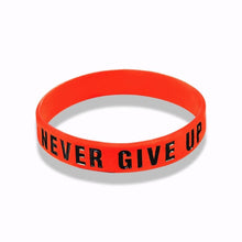 Load image into Gallery viewer, New Trend Motivation "The Road to Dreams" "Never Give Up" Inspirational Silicone Rubber Bracelet Elastic Band Brecelet for Women and Men In Unisex Design