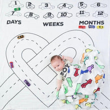 Load image into Gallery viewer, Newborn baby Monthly Growth Blanket Photography Props Background Cloth For Baby