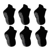 Load image into Gallery viewer, 6 Pairs Cotton Baby 's Non-slip Boat Low Cut Floor Socks With Rubber Grips For Boys & Girls Sock