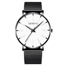 Load image into Gallery viewer, Minimalist Men's Fashion Ultra Thin Watch Simple Men Business Stainless Steel Mesh Belt Quartz Watch Relogio Masculino