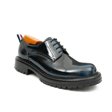 Load image into Gallery viewer, Handcrafted Big Toe Derby Shoes with Thick Sole Blue