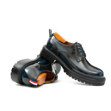 Load image into Gallery viewer, Handcrafted Big Toe Derby Shoes with Thick Sole Blue