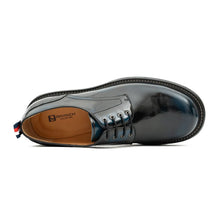 Load image into Gallery viewer, Handcrafted Big Toe Derby Shoes with Thick Sole Blue
