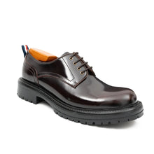 Load image into Gallery viewer, Handcrafted Big Toe Derby Shoes with Thick Sole Wine red