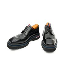 Load image into Gallery viewer, Handcrafted Square Toe Brogue Shoes with Thick Sole Black