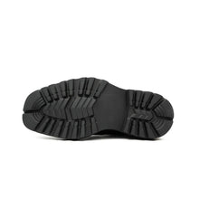 Load image into Gallery viewer, Handcrafted Square Toe Brogue Shoes with Thick Sole Black