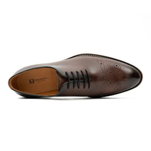Load image into Gallery viewer, Handcrafted calfskin Oxford shoes Coffee
