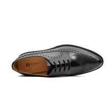 Load image into Gallery viewer, Handmade Chunky - sole Brogue Shoes Black